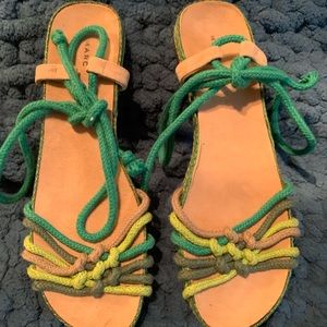 Marc Jacobs ankle tie sandal.